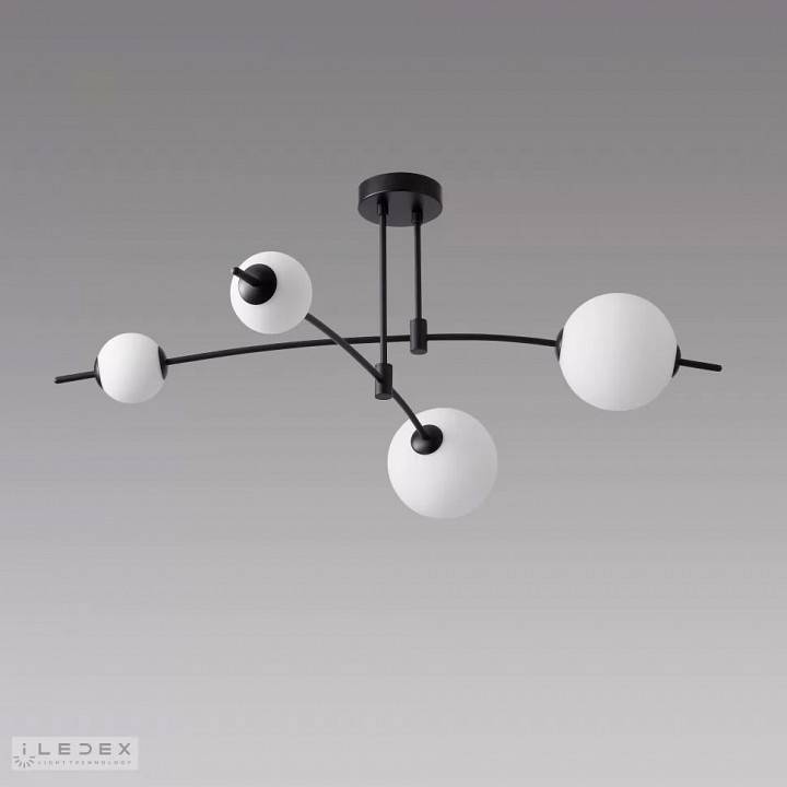 Люстра на штанге iLedex Epical 6827-4 BK+WH