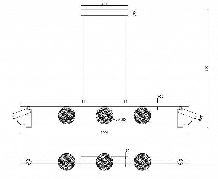 Подвесной светильник iLedex Telescope C4774-100 SWH