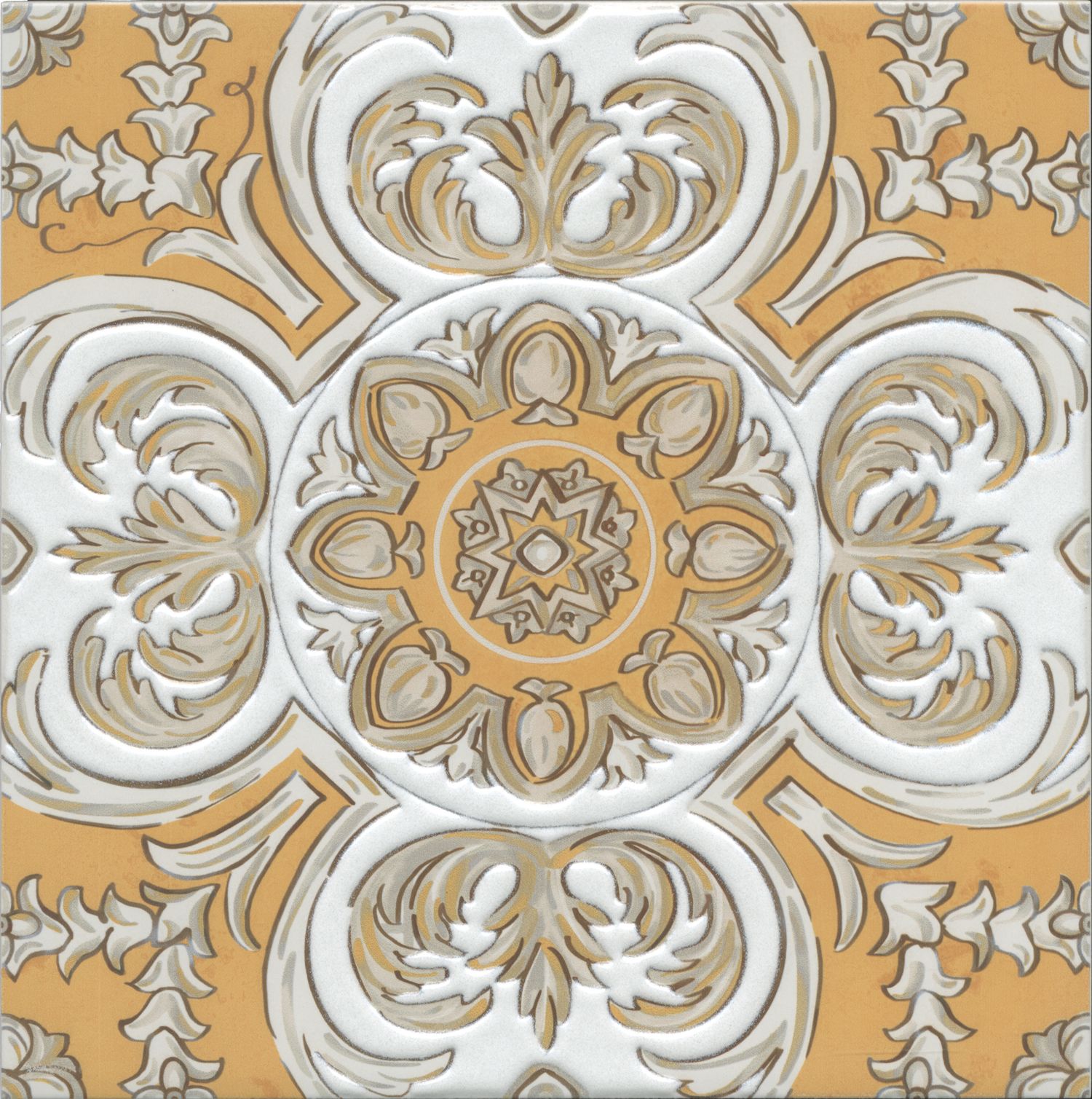 Декор Kerama Marazzi Алмаш центр жёлтый 30х30 см HGD\B510\SG9174