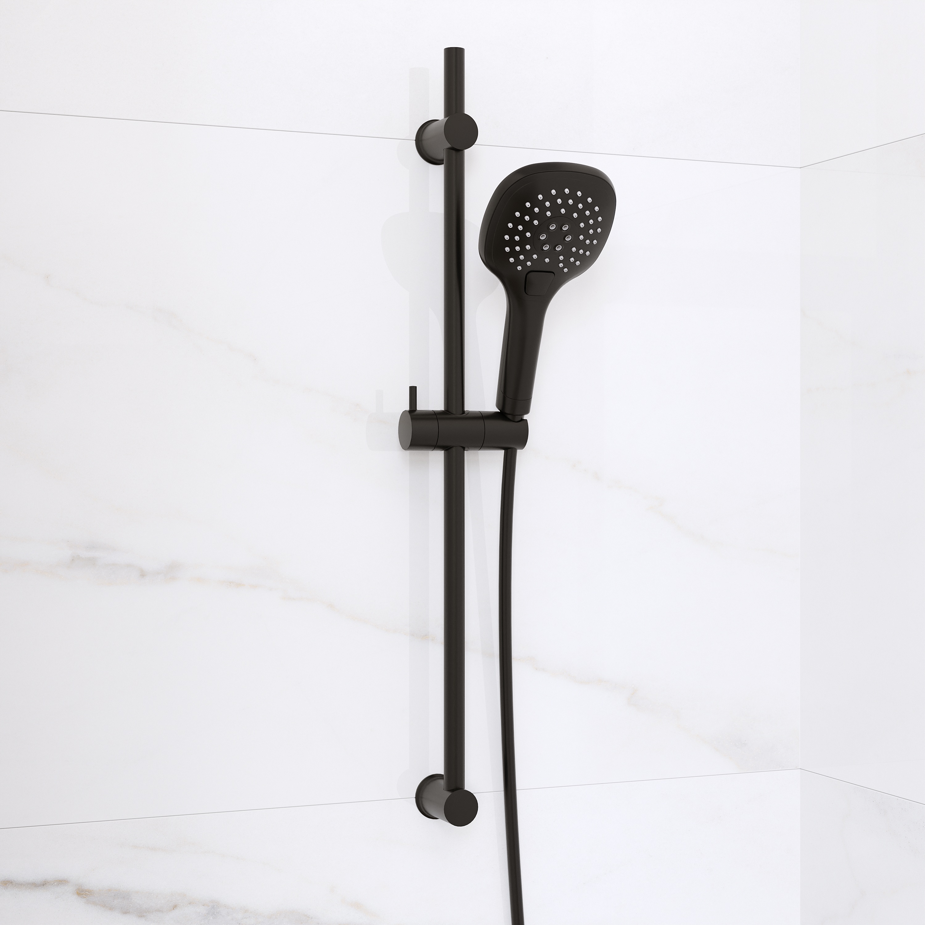 Душевой комплект Laparet лейка и шланг 3 режима черный N2840920LPT