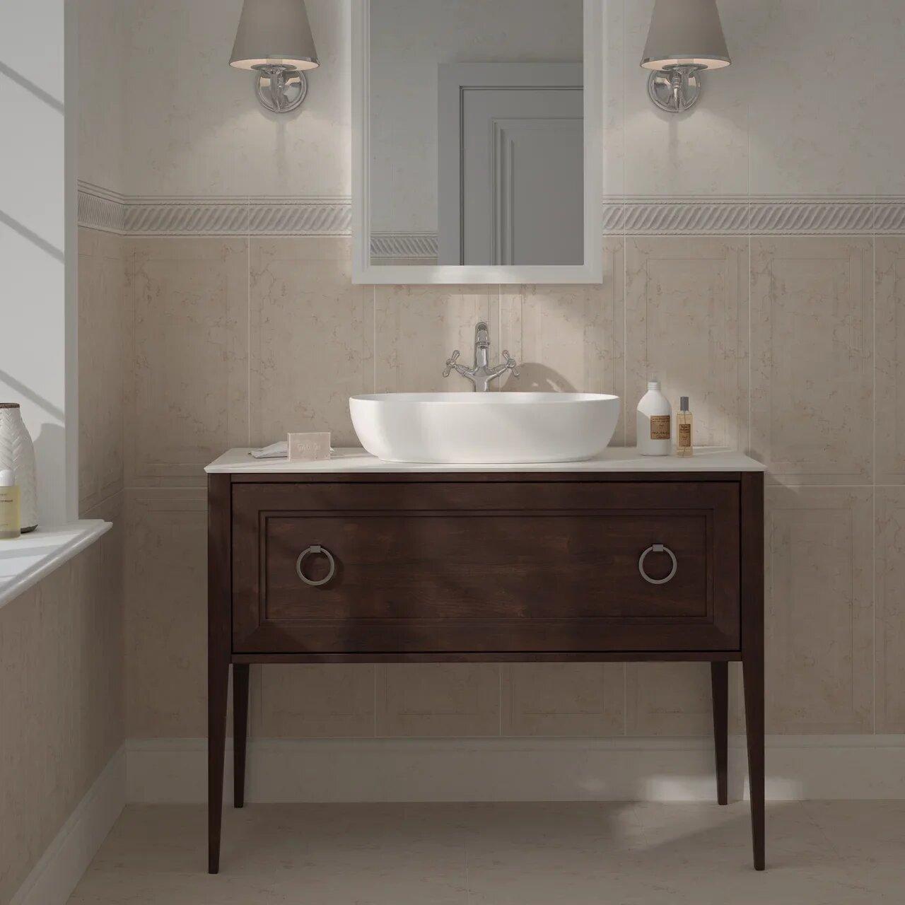 Раковина накладная Kerama Marazzi PLAZA 60 белая глянцевая PLR.wb.60