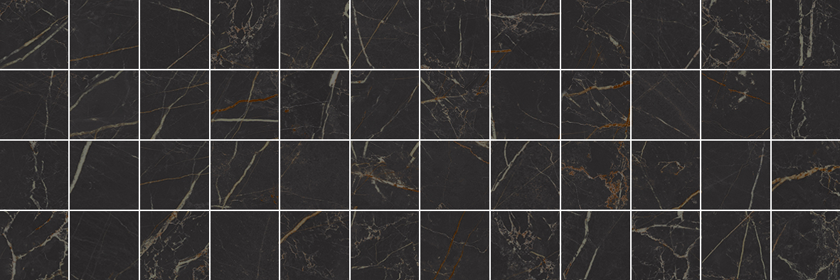 Декор Laparet Royal мозаичный черный 20x60 см MM60074