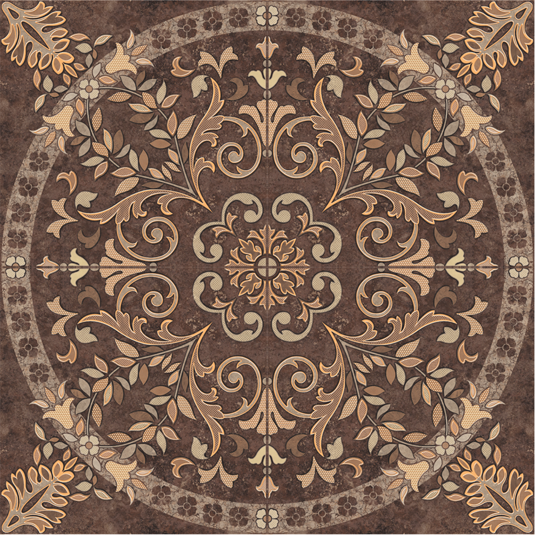 Панно напольное Cersanit Pompei коричневое 88х88 см PY6G114