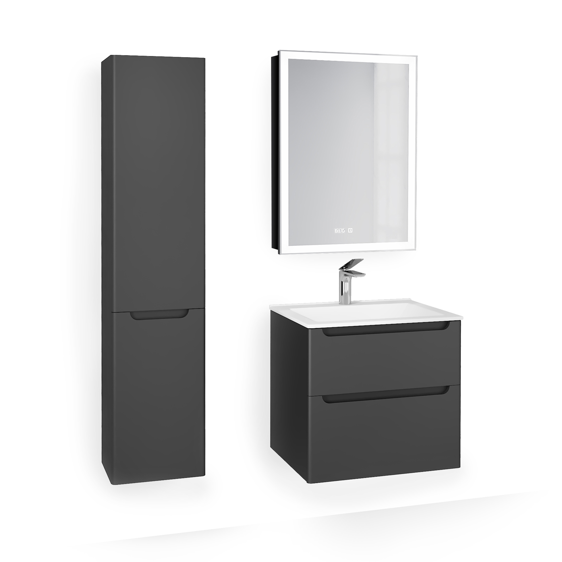 Пенал подвесной Laparet Sinergia антрацит Sin.04.150/P/A