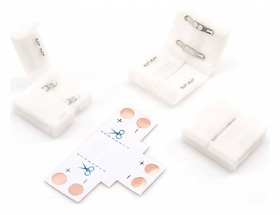 Соединитель лент Т-образный жесткий Apeyron Electrics  09-08