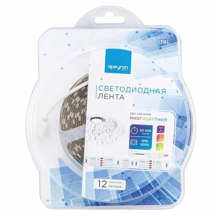 Лента светодиодная Apeyron Electrics Стандарт (в блистере) SMD 5050 17BL