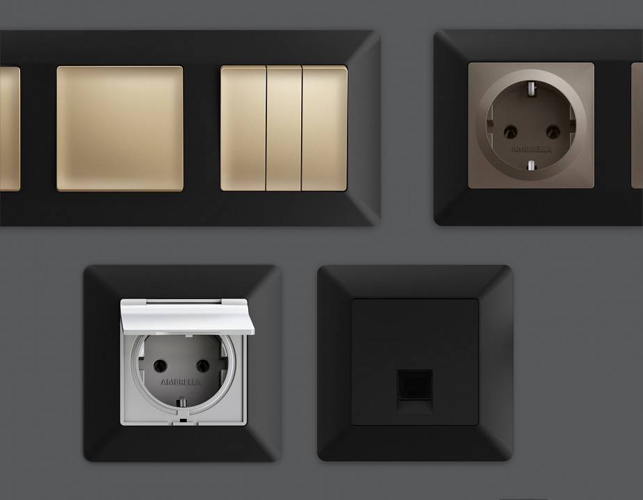 Рамка на 1 пост Ambrella Volt Line AF110701