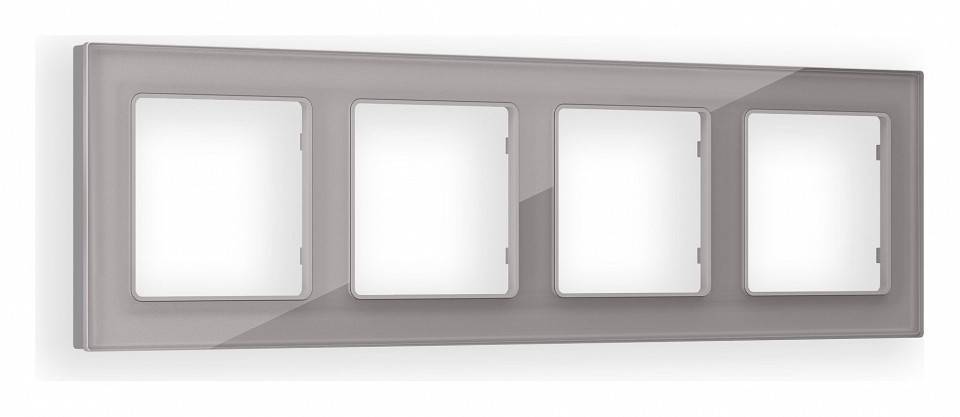 Рамка на 4 поста Ambrella Volt Platos Стекло органическое AF330504