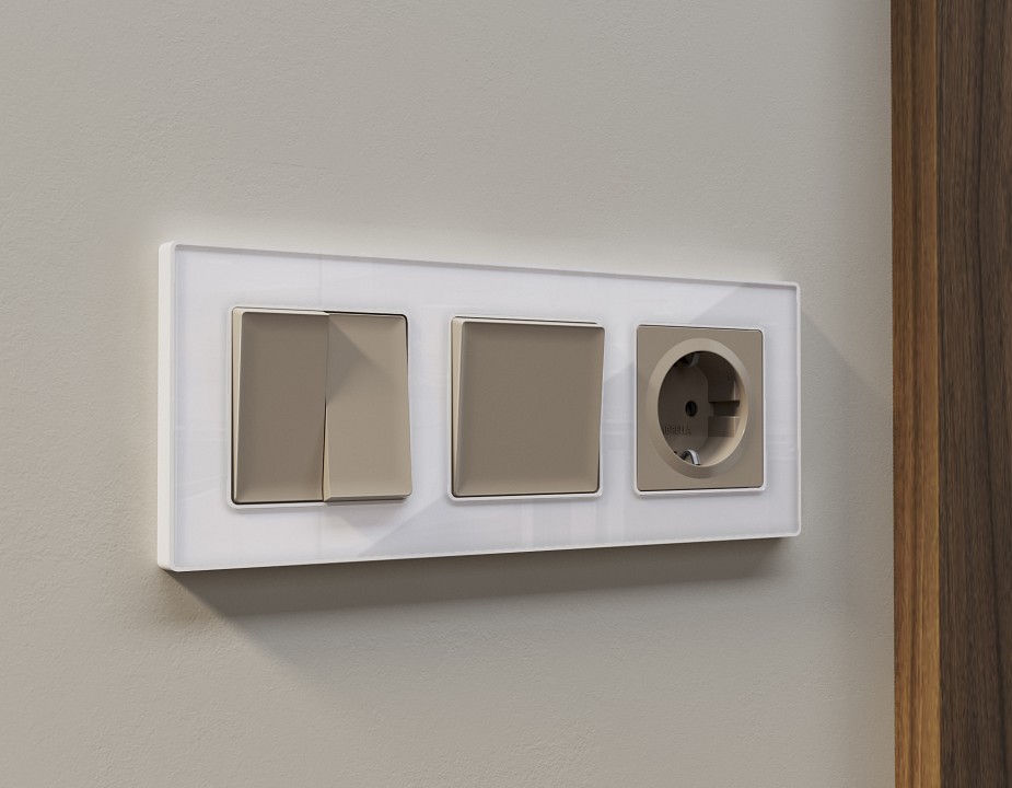 Накладка для розетки с заземлением Ambrella Volt Quant AP3660