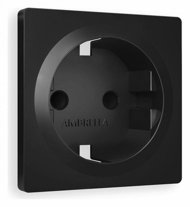 Накладка для розетки с заземлением и со шторками Ambrella Volt Quant AP8070