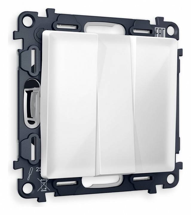 Выключатель трехклавишный без рамки Ambrella Volt Quant MA105010