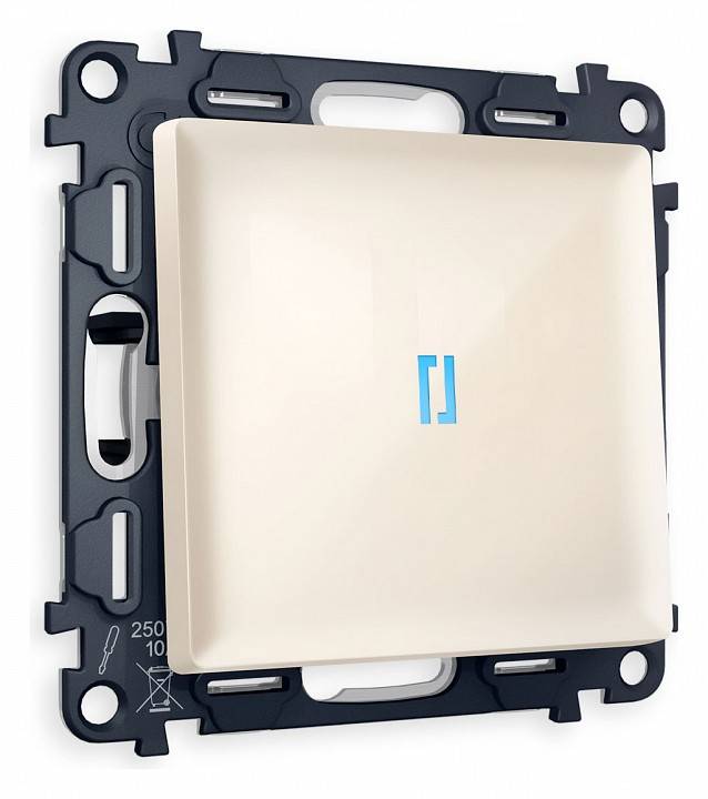 Выключатель проходной одноклавишный с подсветкой Ambrella Volt Quant MA302040