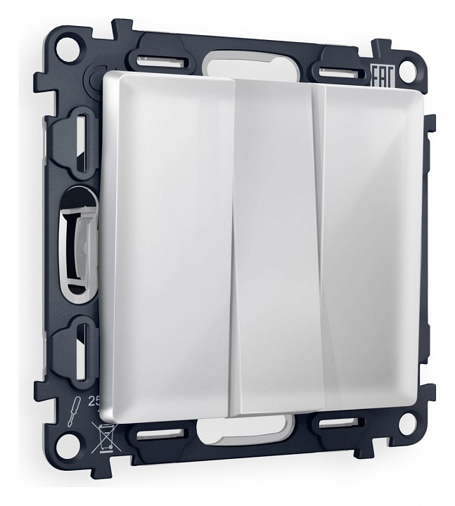 Выключатель трехклавишный без рамки Ambrella Volt Quant MA405010