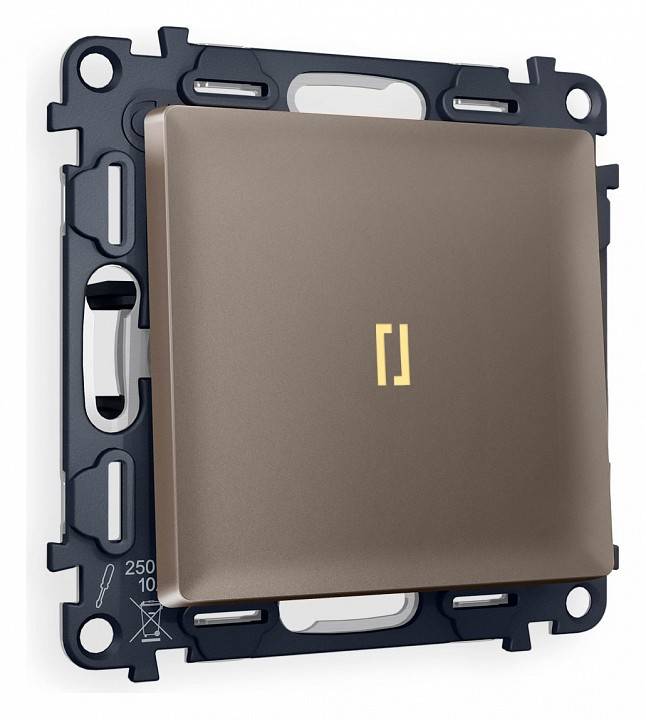 Выключатель проходной одноклавишный с подсветкой Ambrella Volt Quant MA632030