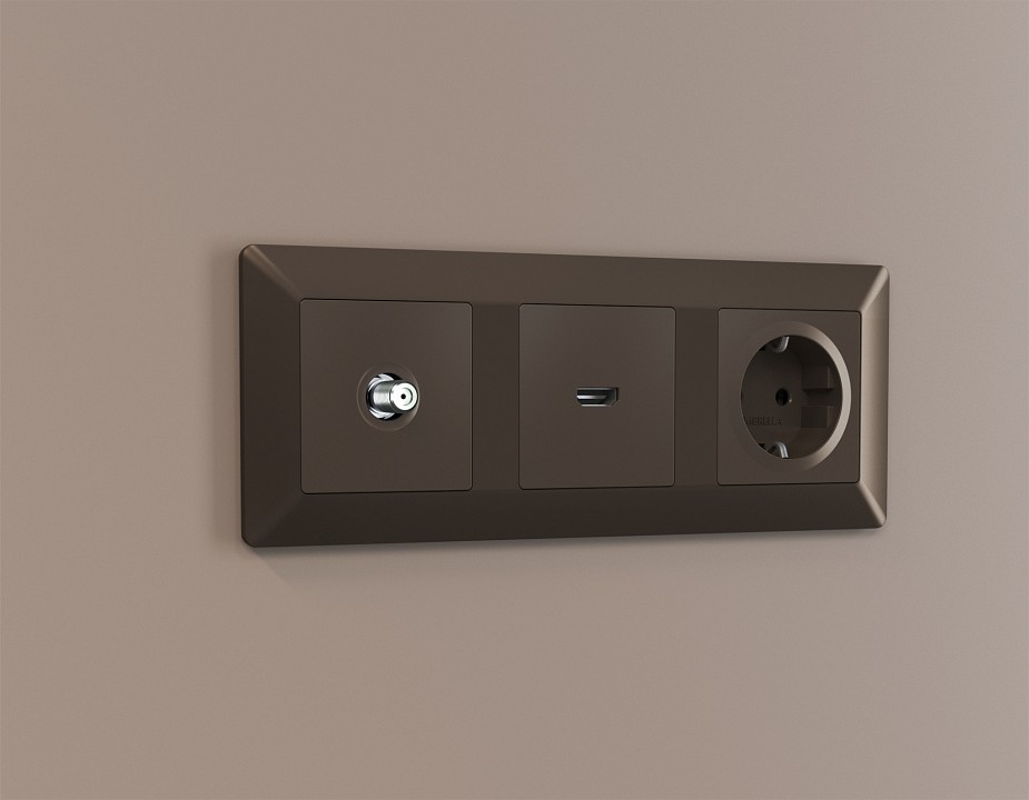 ТВ-розетка без рамки Ambrella Volt ALFA MA643050