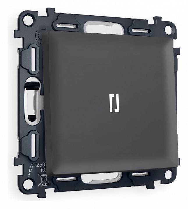 Выключатель одноклавишный с подсветкой без рамки Ambrella Volt Quant MA902015