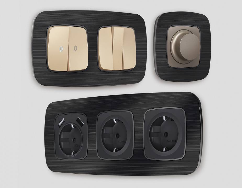 Рамка на 4 поста Ambrella Volt Radian Металл OF580504