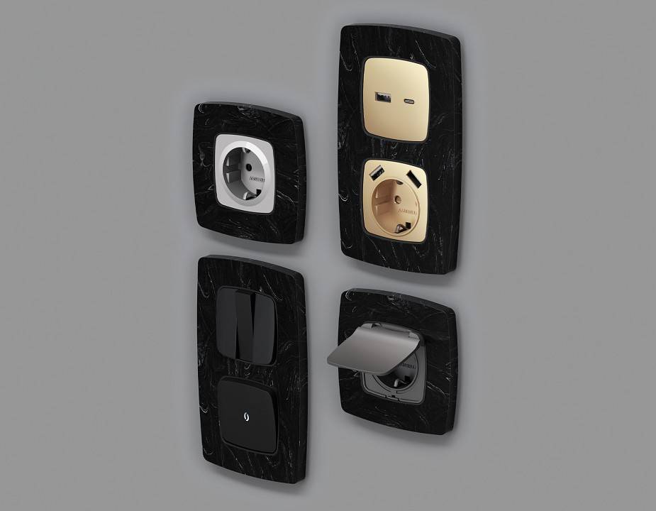 Рамка на 3 поста Ambrella Volt Opera OF940703