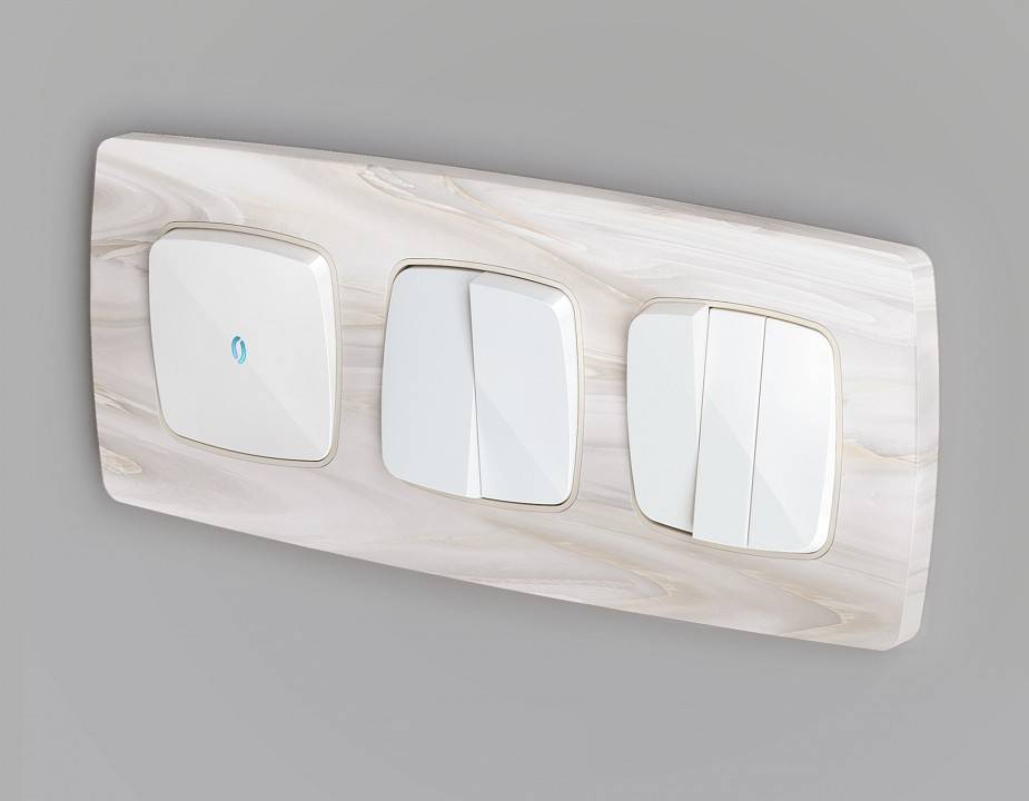 Клавиша для выключателя одноклавишного c подсветкой Ambrella Volt Quant OP1020