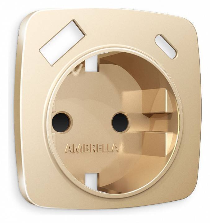 Накладка для розетки с заземлением и со шторками и 2хUSB type A и C Ambrella Volt Quant OP6100