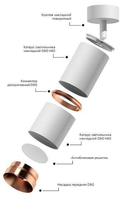 Накладной светильник Ambrella light DECO светодиодный 7 Вт C6301