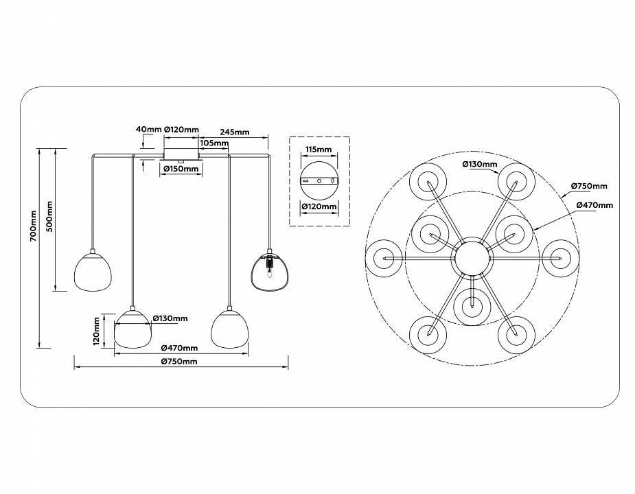 Подвесная люстра Ambrella Light LH LH51001