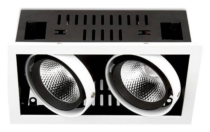 Встраиваемый светильник Ambrella Light T T812 BK/CH 2*12W 4200K