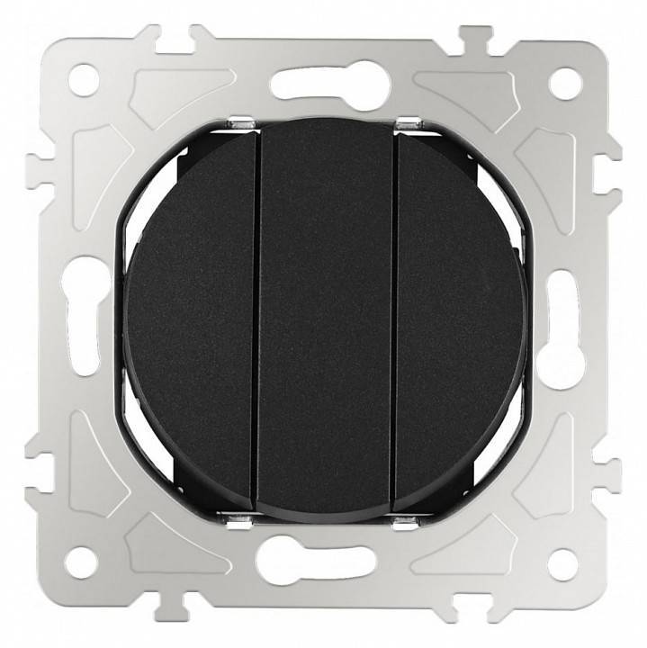 Выключатель трехклавишный без рамки Arte Milano 202 202.30-3.black