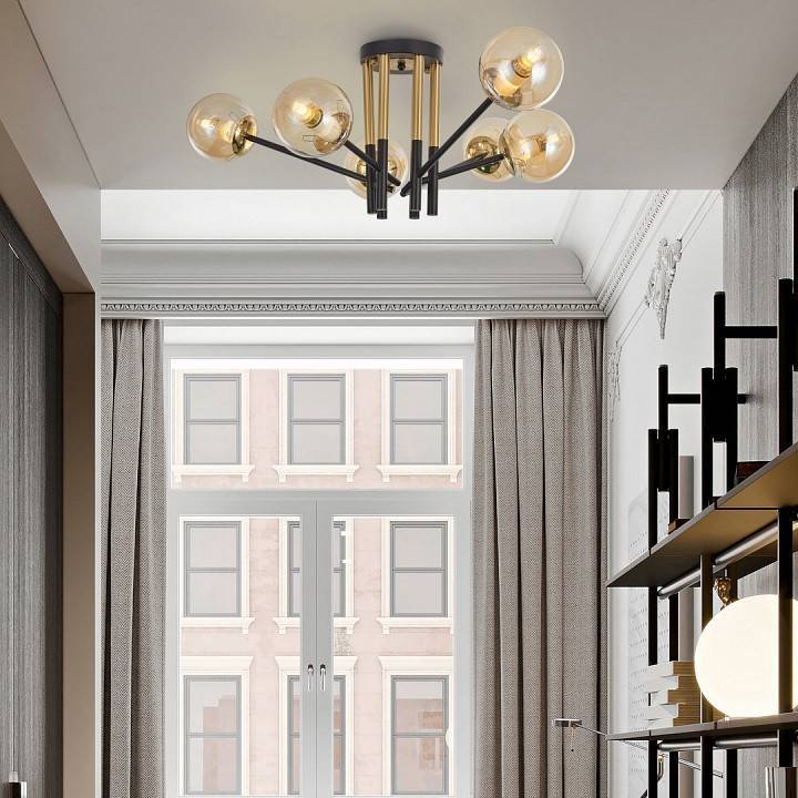 Потолочная люстра Arte Milano Neapolis 273708/6 BK/GD