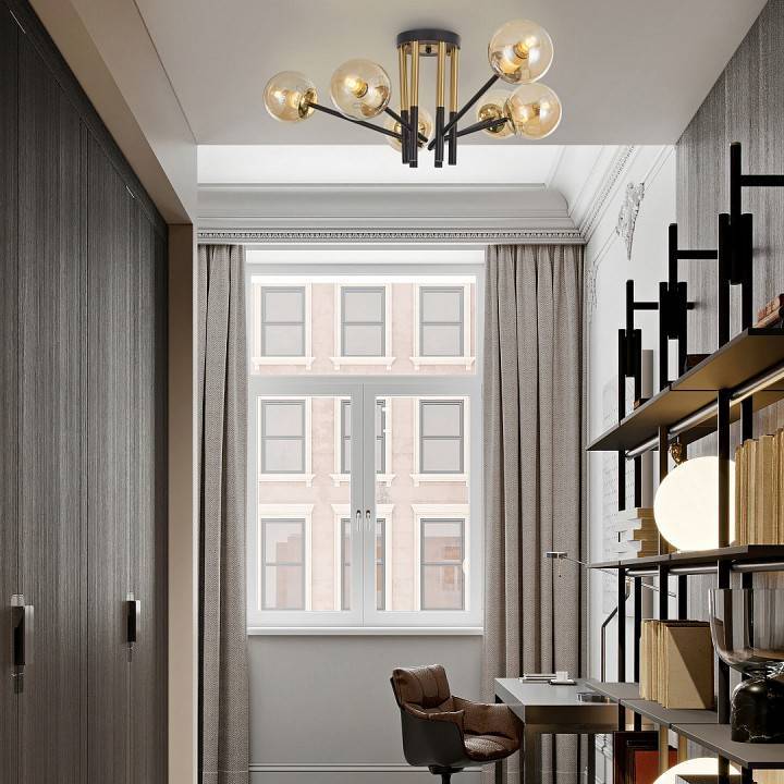 Потолочная люстра Arte Milano Neapolis 273708/6 BK/GD