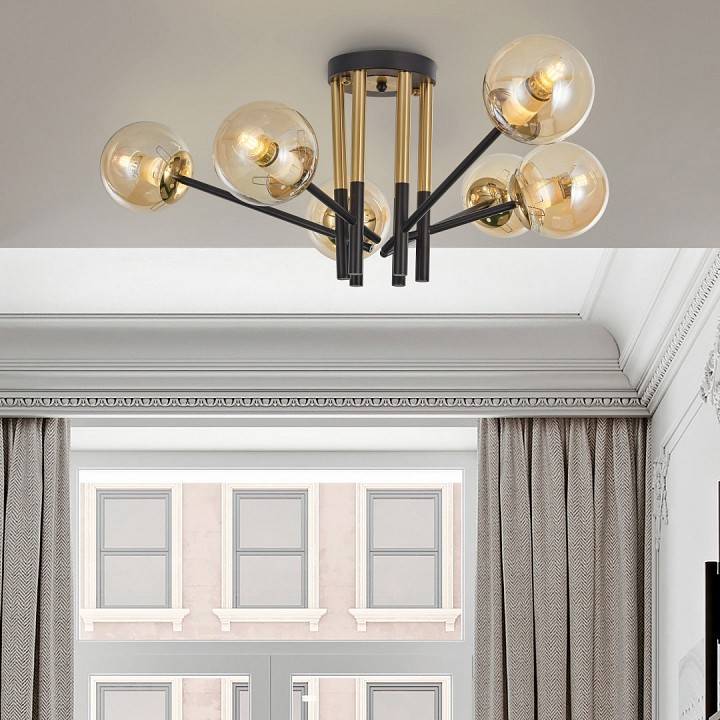 Потолочная люстра Arte Milano Neapolis 273708/6 BK/GD