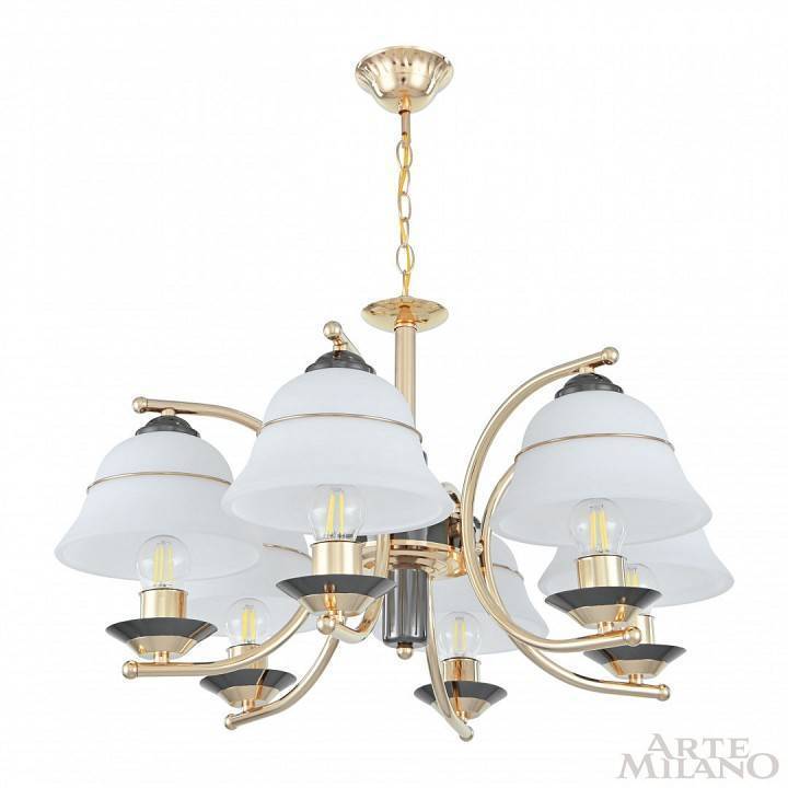 Подвесная люстра Arte Milano Florentia-1240 6 ламп 301240/6 Bk/Gd