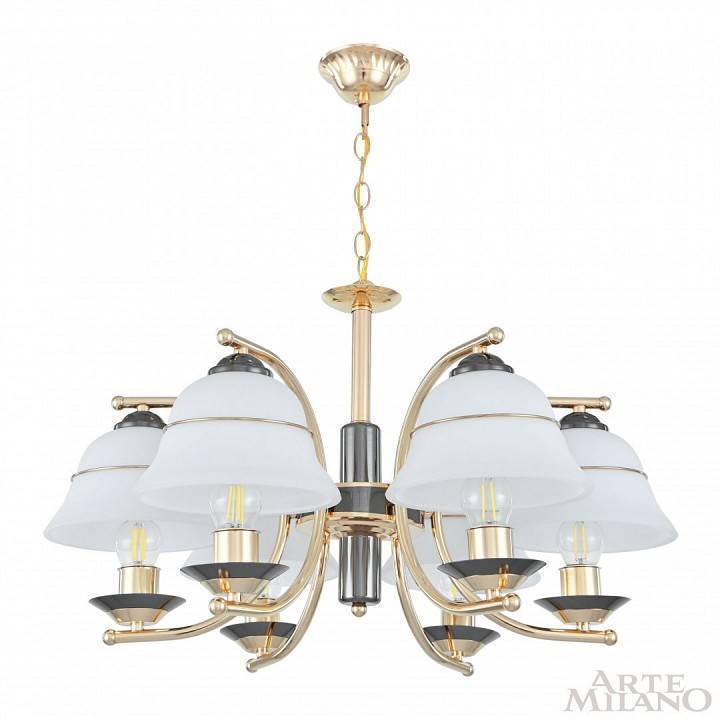 Подвесная люстра Arte Milano Florentia-1240 6 ламп 301240/6 Bk/Gd