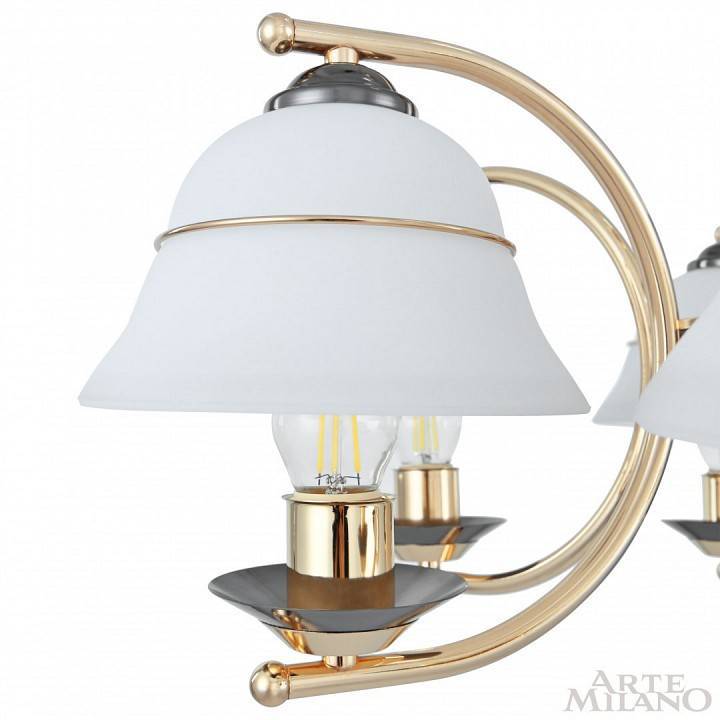 Подвесная люстра Arte Milano Florentia-1240 6 ламп 301240/6 Bk/Gd