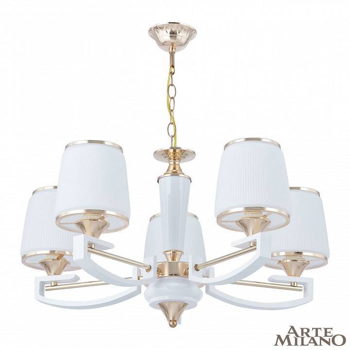 Подвесная люстра Arte Milano Florentia-2457 5 ламп 302457/5 Wh/Gd