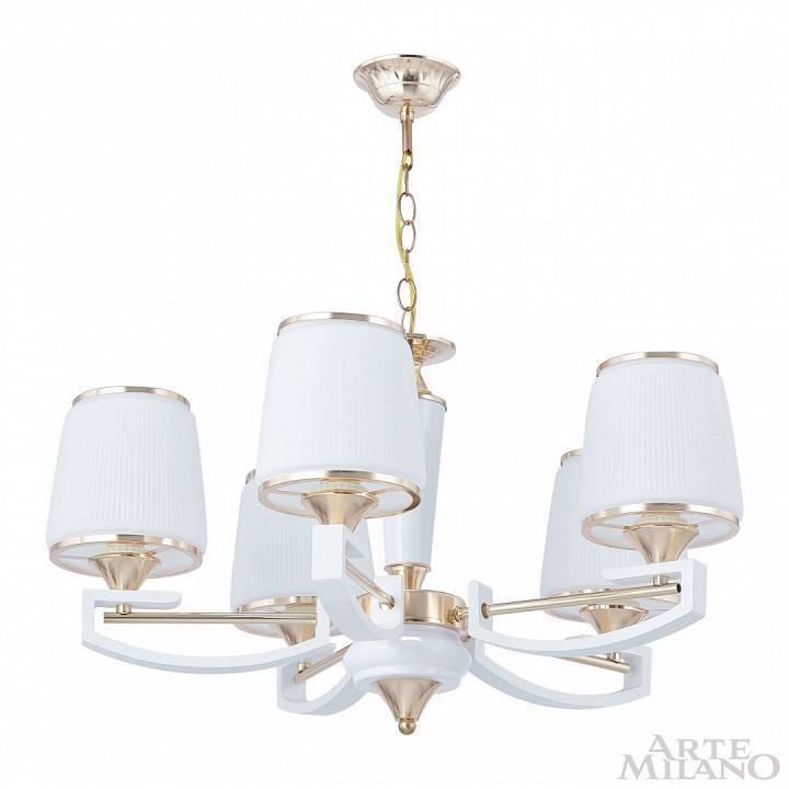 Подвесная люстра Arte Milano Florentia-2457 5 ламп 302457/5 Wh/Gd