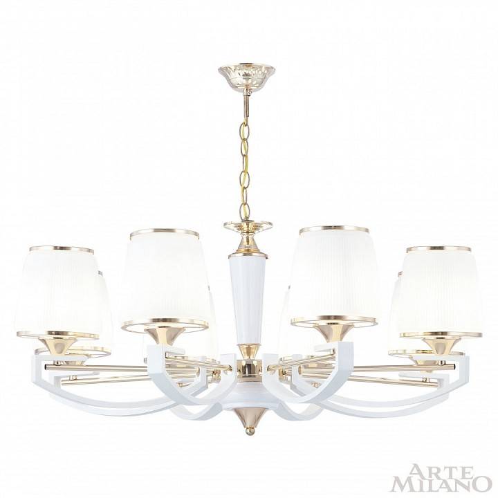 Подвесная люстра Arte Milano Florentia-2457 8 ламп 302457/8 Wh/Gd