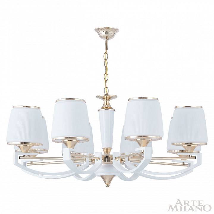 Подвесная люстра Arte Milano Florentia-2457 8 ламп 302457/8 Wh/Gd