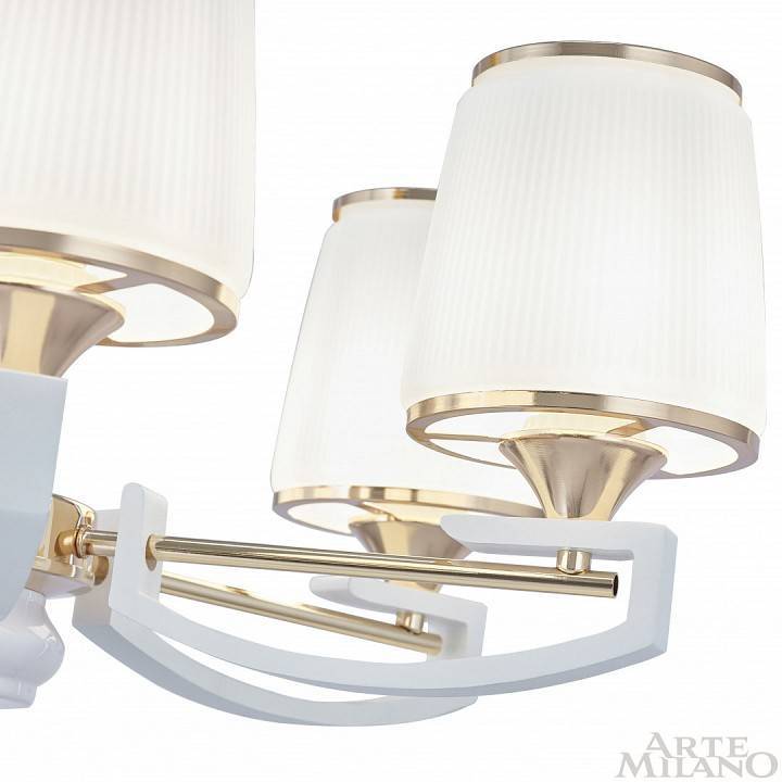 Подвесная люстра Arte Milano Florentia-2457 8 ламп 302457/8 Wh/Gd