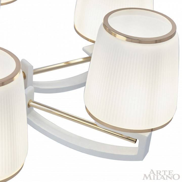 Подвесная люстра Arte Milano Florentia-2457 8 ламп 302457/8 Wh/Gd