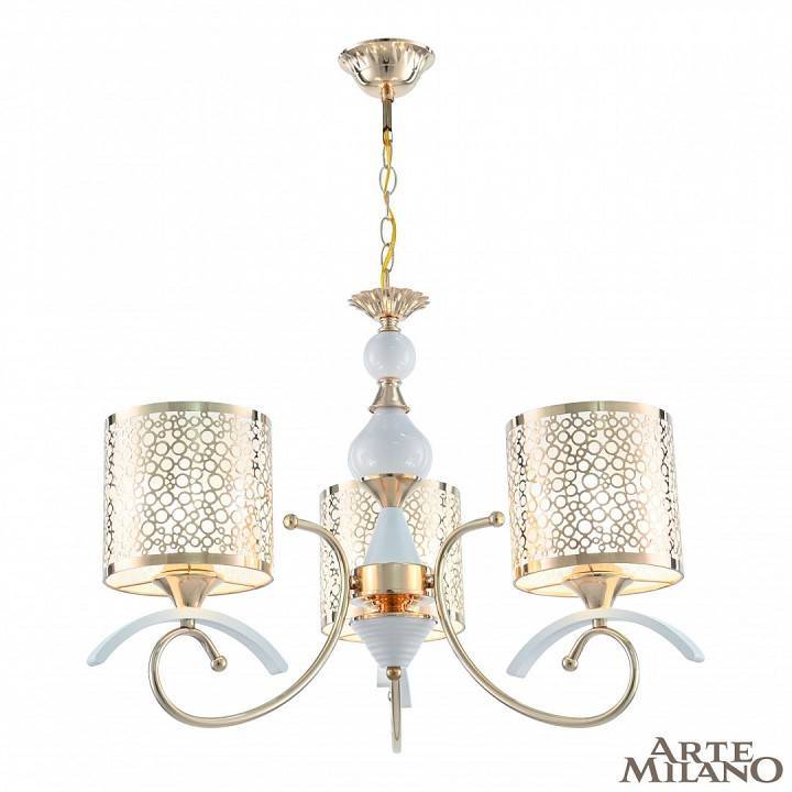 Подвесная люстра Arte Milano Florentia-9787 3 ламп 309787/3 Wh/Gd