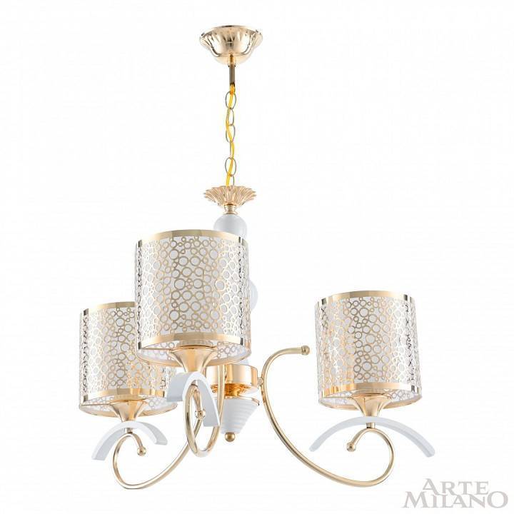 Подвесная люстра Arte Milano Florentia-9787 3 ламп 309787/3 Wh/Gd