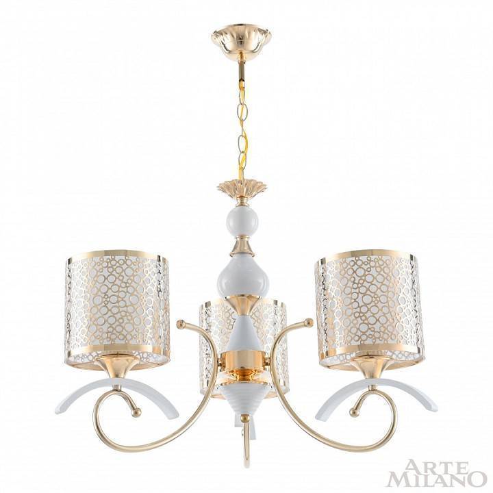 Подвесная люстра Arte Milano Florentia-9787 3 ламп 309787/3 Wh/Gd