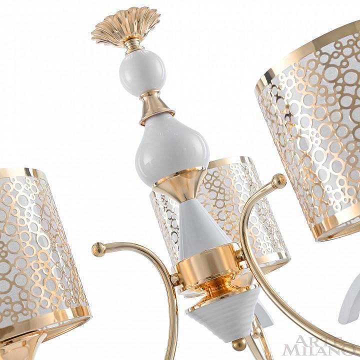 Подвесная люстра Arte Milano Florentia-9787 3 ламп 309787/3 Wh/Gd