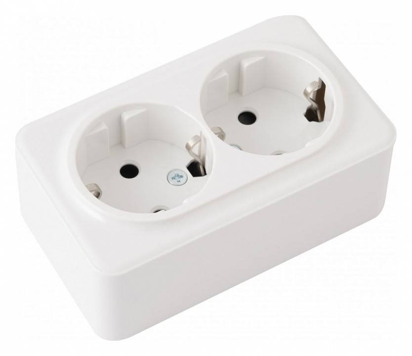 Розетка двойная с заземлением Arte Milano am-310 310.40-2.white