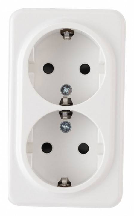 Розетка двойная с заземлением Arte Milano am-310 310.40-2.white