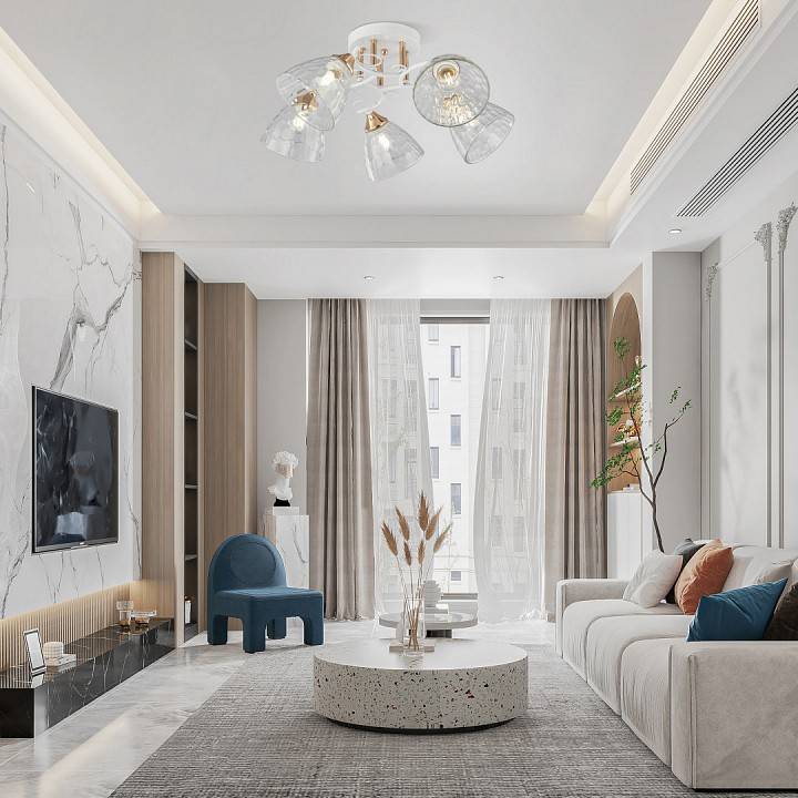 Потолочная люстра Arte Milano AMALFI 5 ламп 321395/5A WH+FG