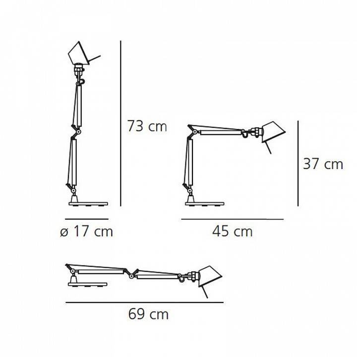 Настольная лампа офисная Artemide Tolomeo Micro A011860