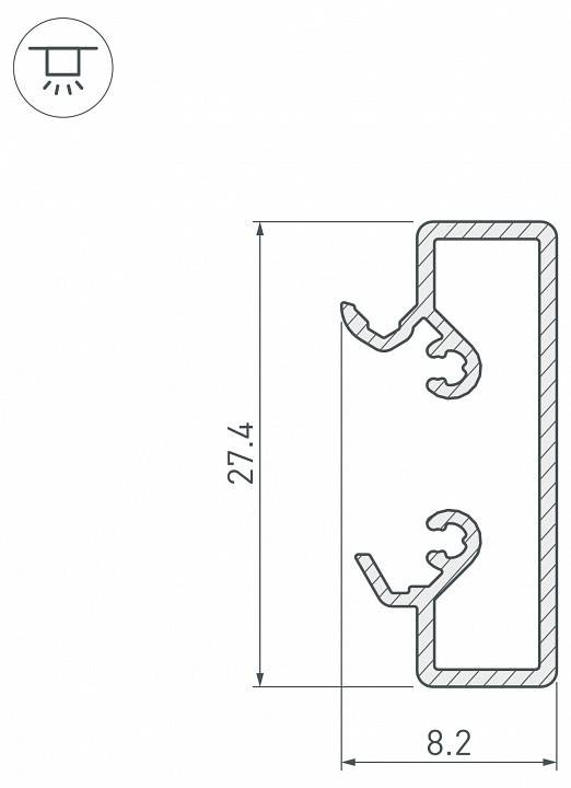 Профиль-держатель накладной Arlight LEDs-ON 015467