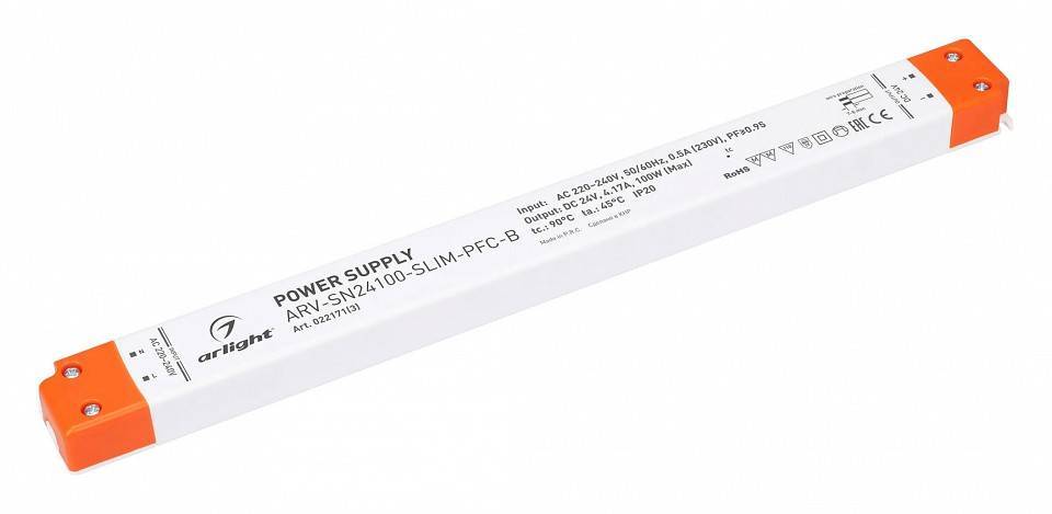 Блок питания Arlight ARV-SN24060-SLIM-PFC-B 24 В 60 Вт 022171(3)